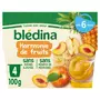 BLEDINA Petit pot dessert harmonie de fruits dès 6 mois 4x100g