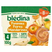 Dès 4 mois - Blédina Bio Petit pot Pommes Poires (2x130g) commandez en  ligne avec Flink !