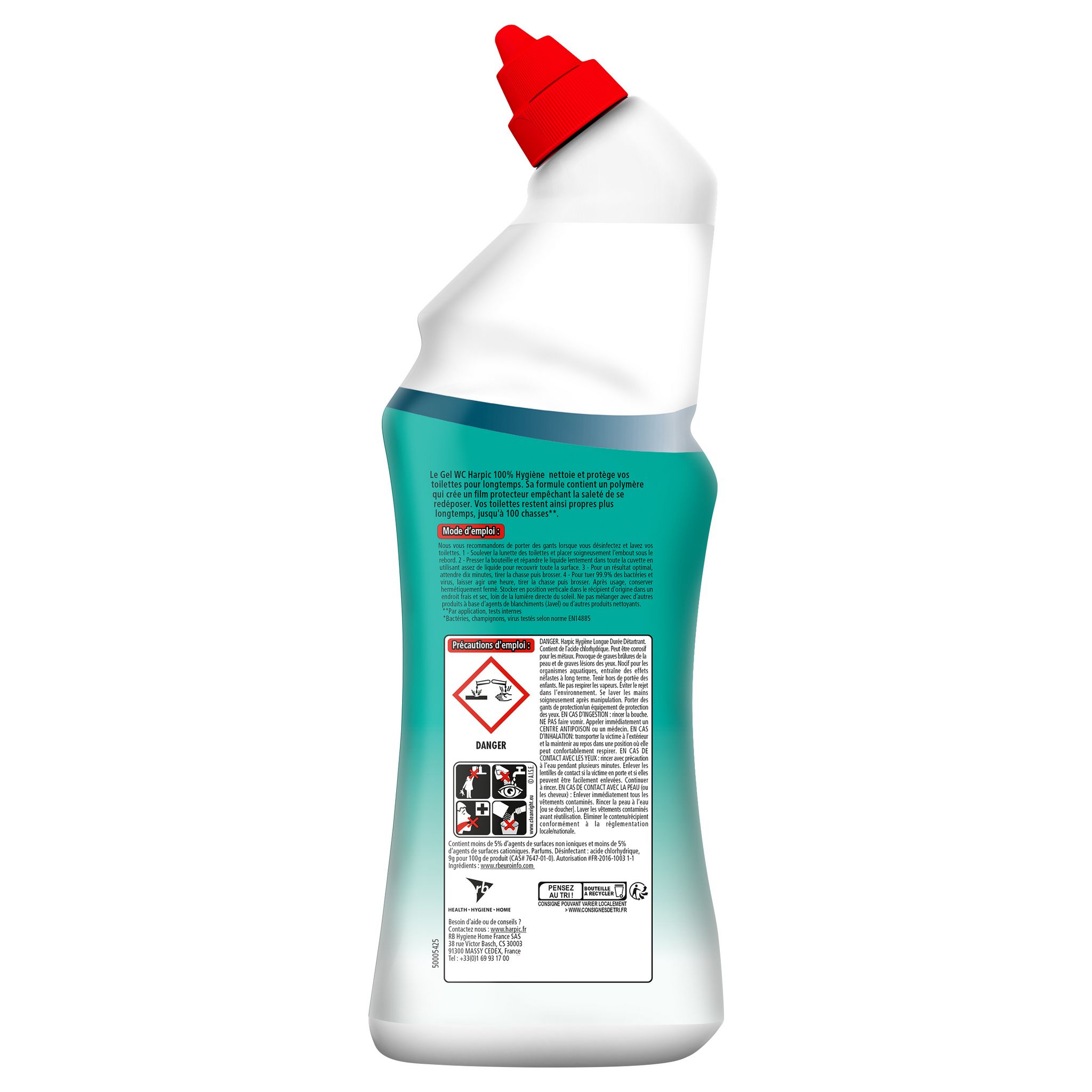 Voir la diapositive 2 : HARPIC Gel WC détartant longue durée 680ml