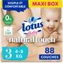 LOTUS BABY Natural touch couches taille 3 (4-9kg) 88 couches