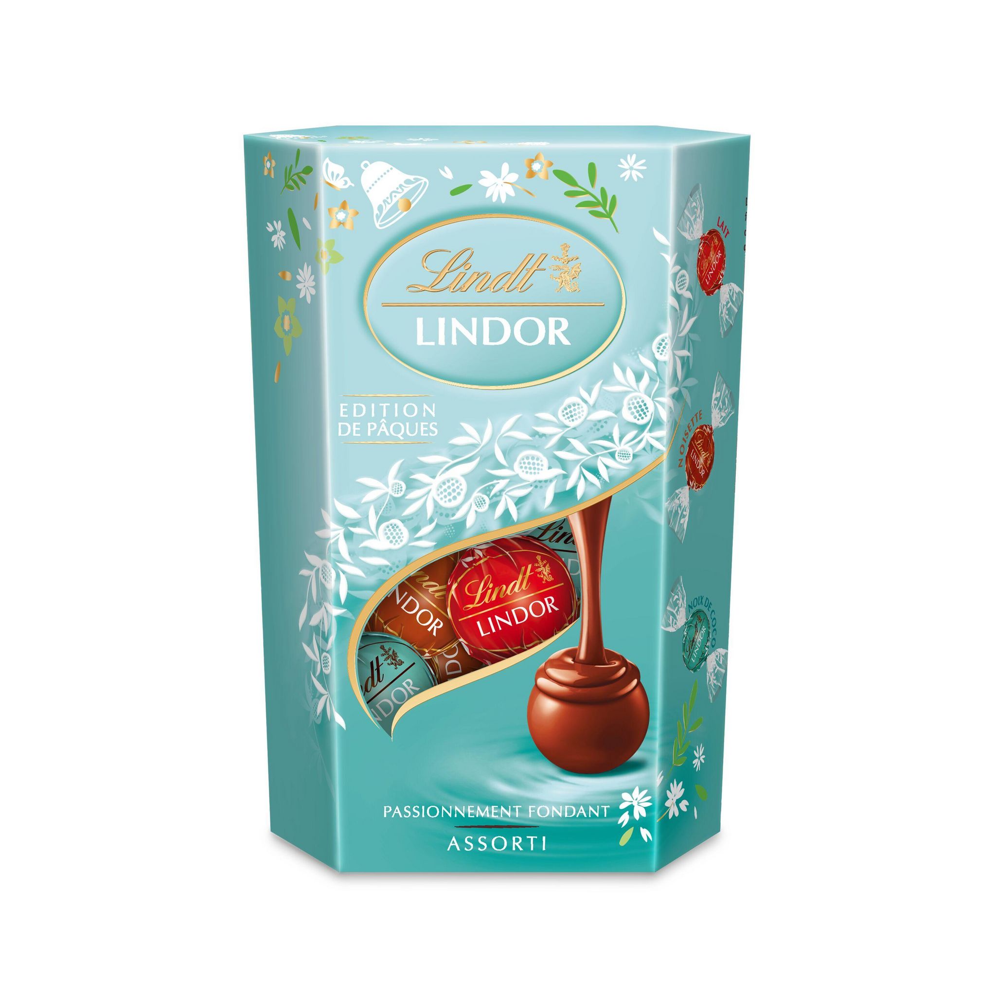 LINDT Assortiment de bouchées aux chocolats au lait Lindor 200g