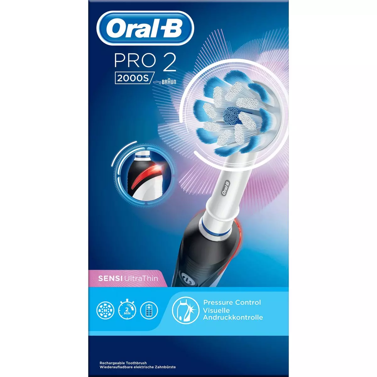 ORAL-B Pro 2 brosse à dents électrique sensi ultrathin 1 brosse