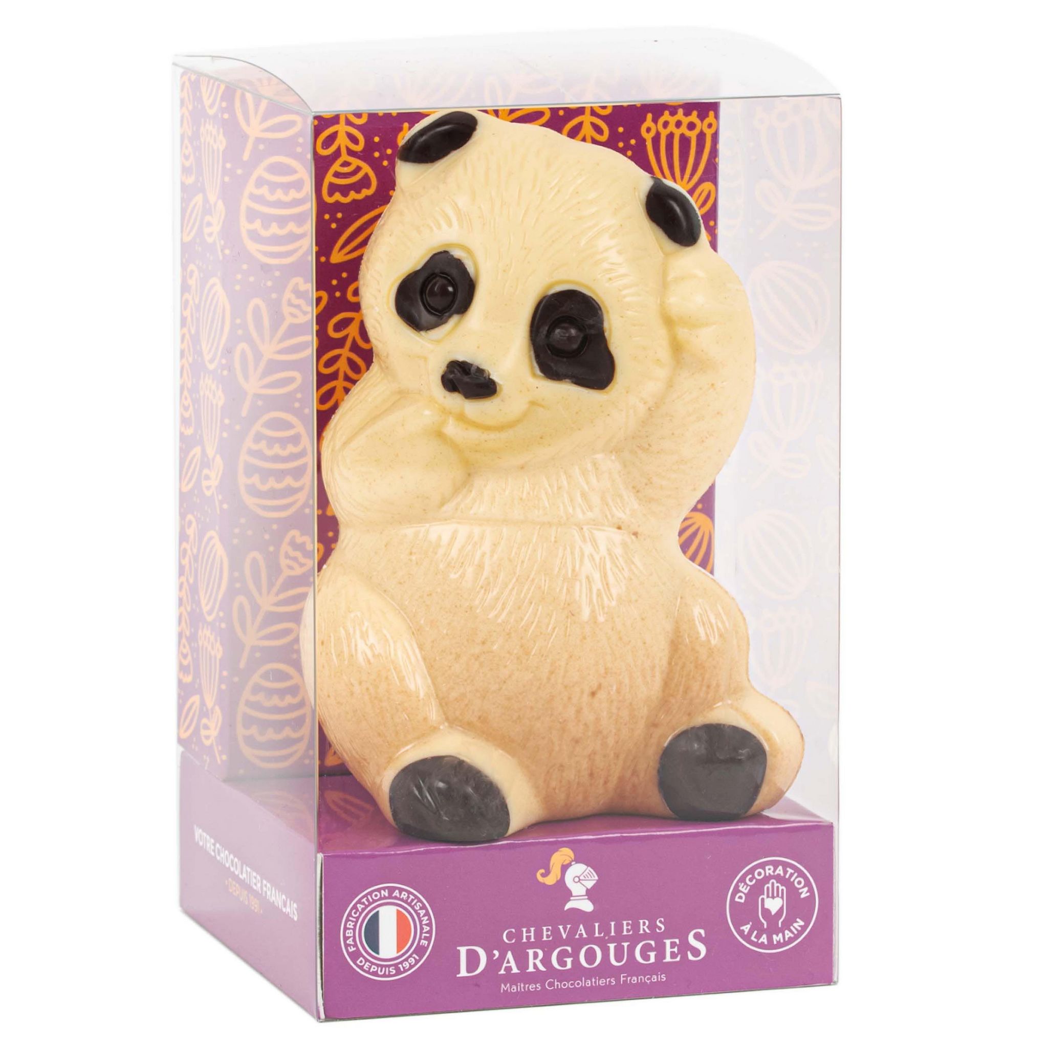 CHEVALIERS D'ARGOUGES Chocolat blanc moulage Panda 90g