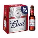 BUD Bière blonde 5% bouteilles 6x25cl