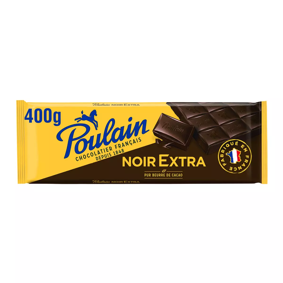 POULAIN Tablette de chocolat noir extra 1 pièce 400g
