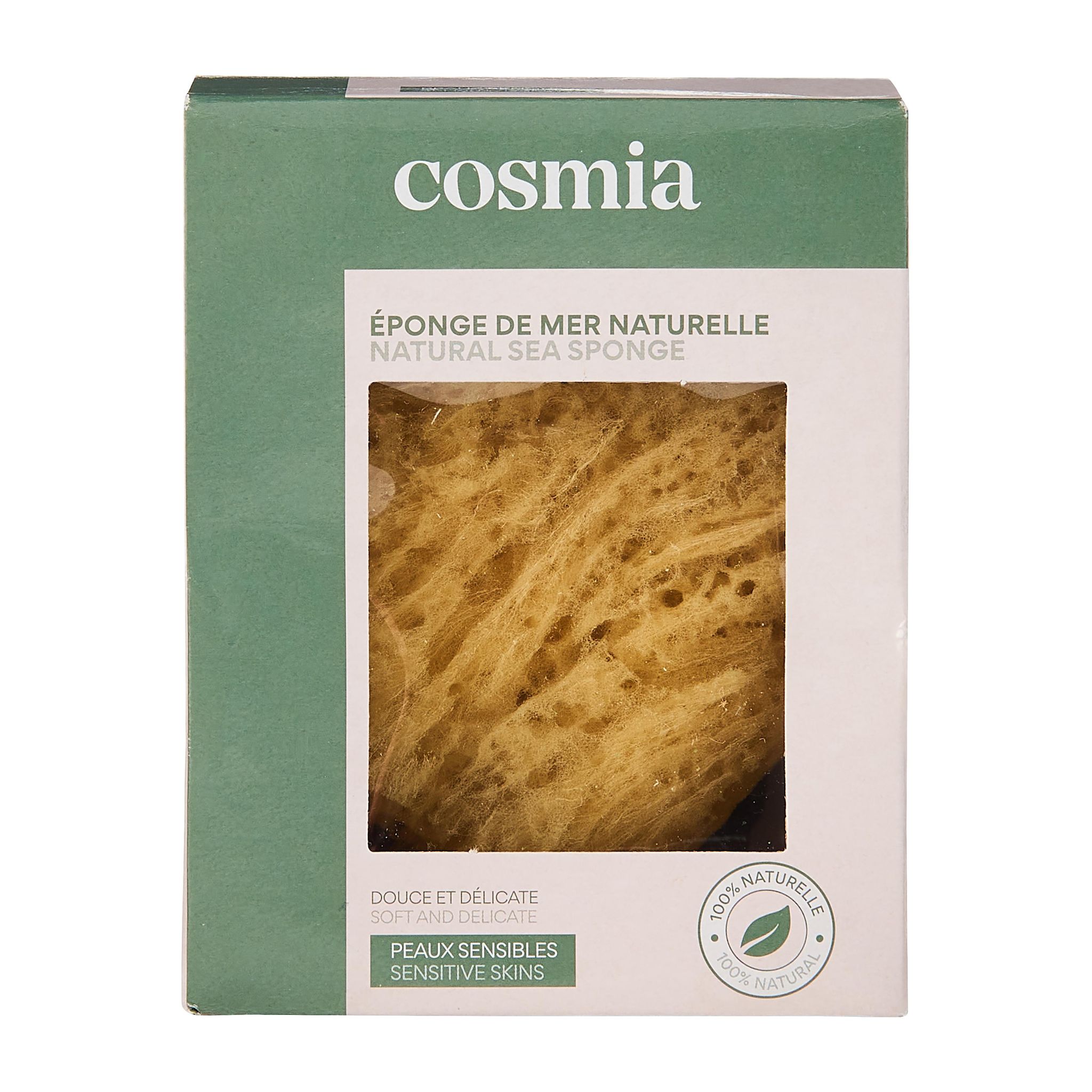 Voir la diapositive 2 : COSMIA Eponge de mer douce & délicate 1 éponge