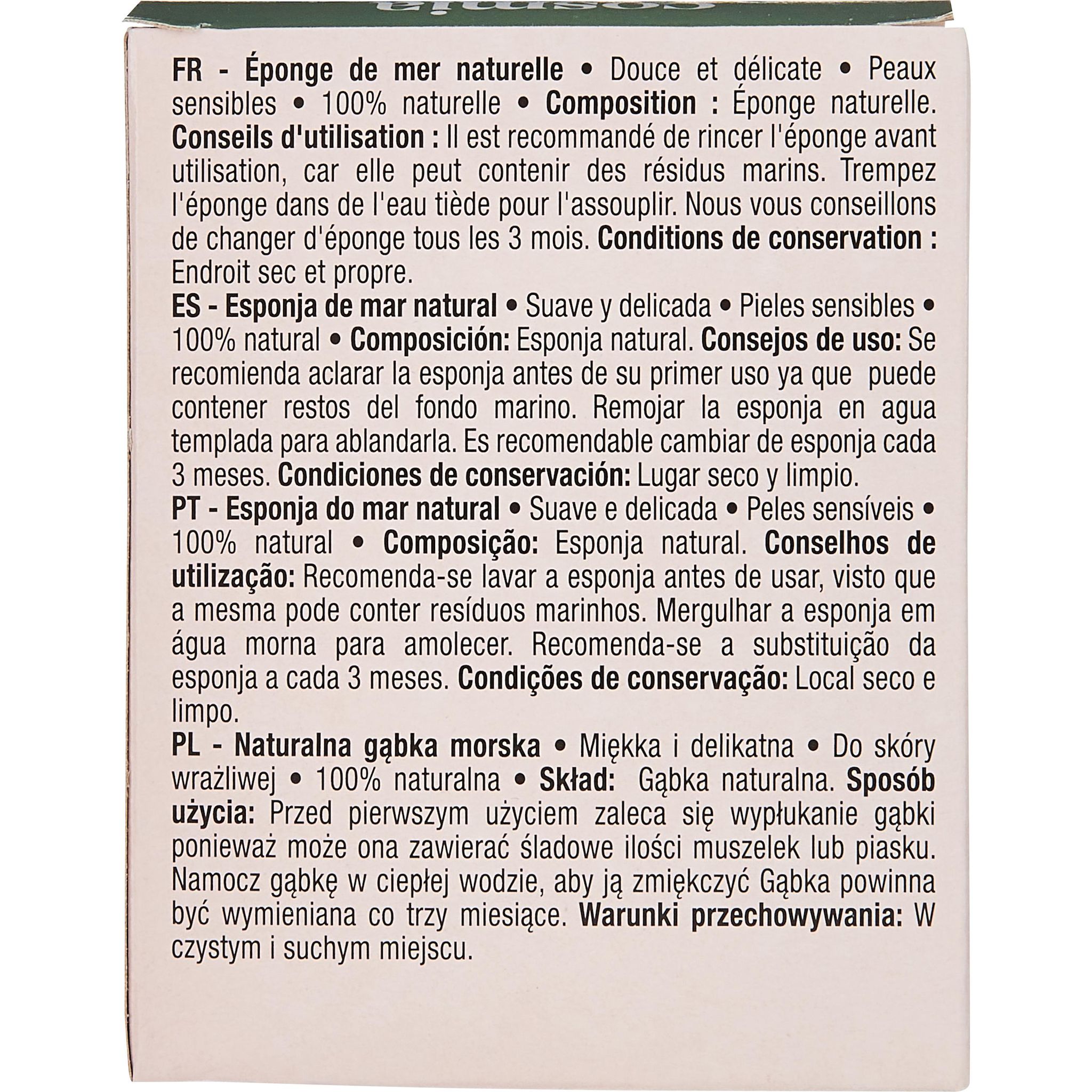 Voir la diapositive 4 : COSMIA Eponge de mer douce & délicate 1 éponge