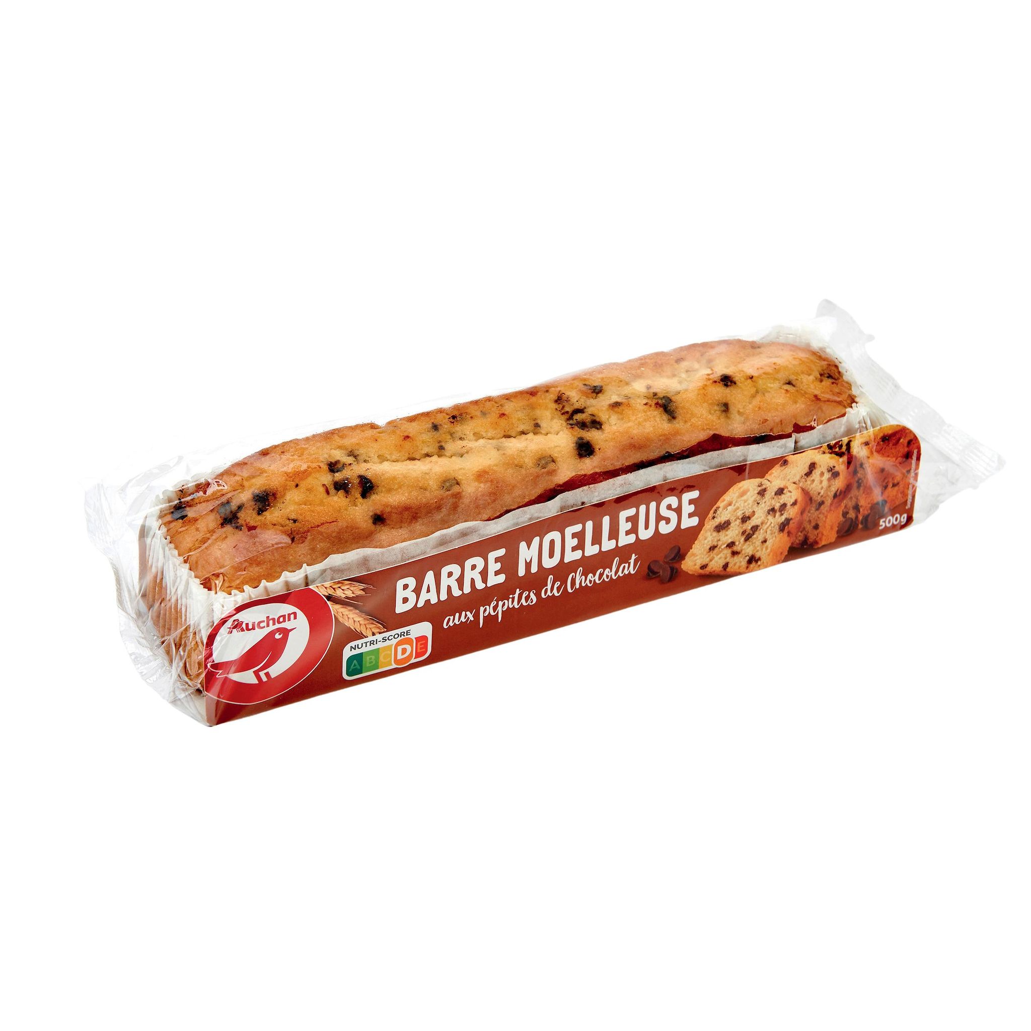 Voir la diapositive 2 : AUCHAN Barre moelleuse aux pépites de chocolat 500g
