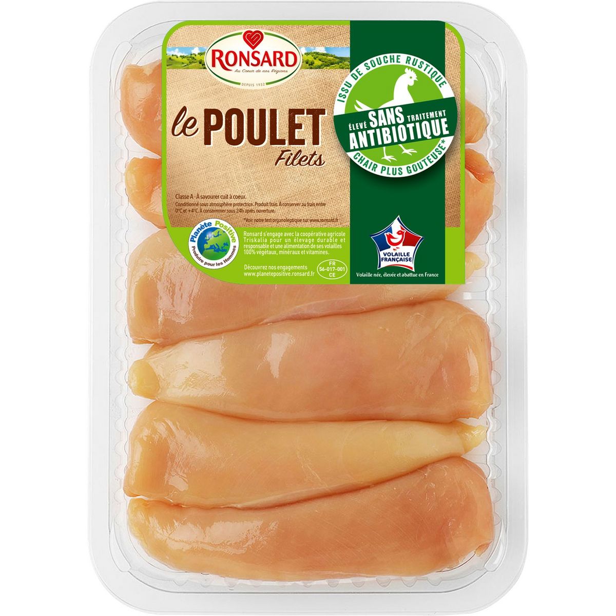 RONSARD Filets de poulet jaune 720g