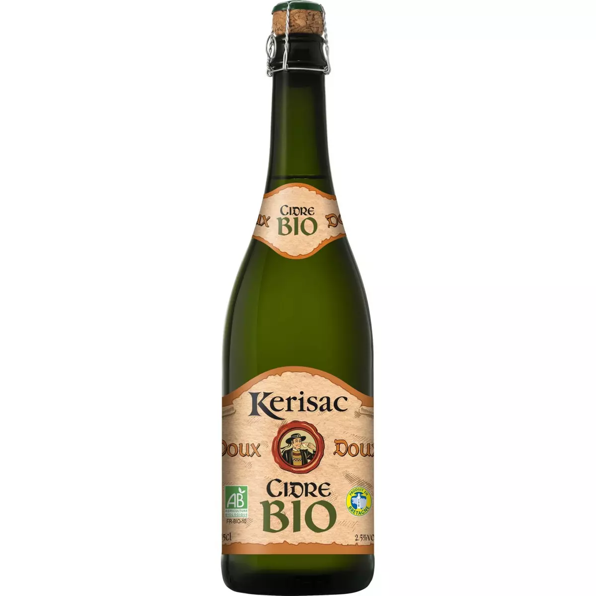 KERISAC Cidre doux bio 2.5% 75cl