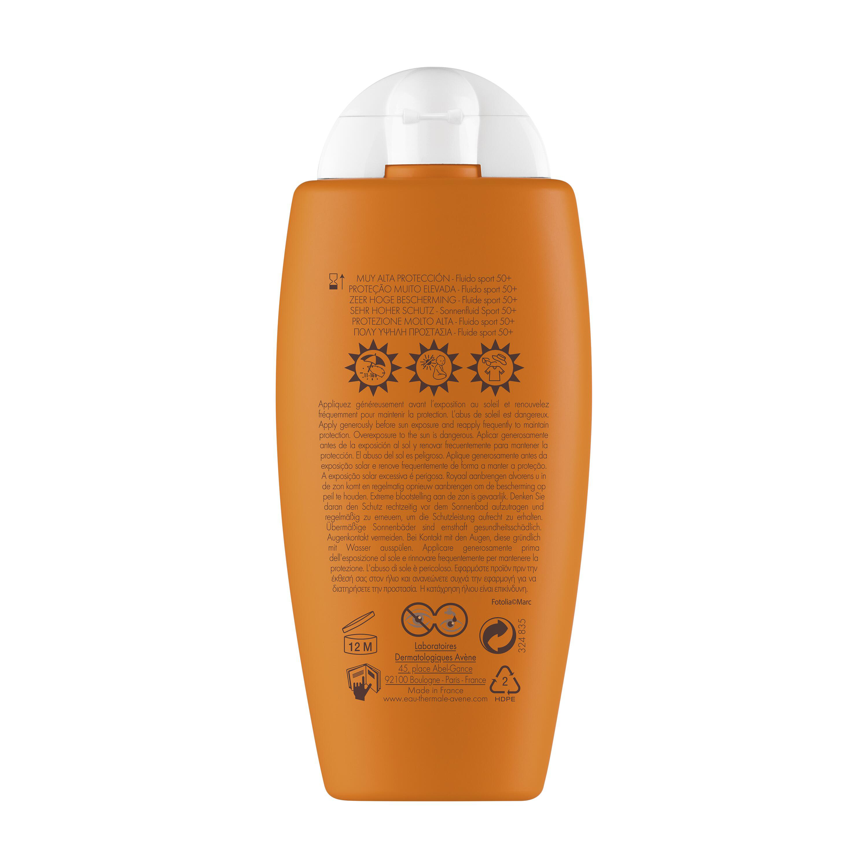 Voir la diapositive 2 : AVÈNE Solaire fluide sport SPF50+ 100ml