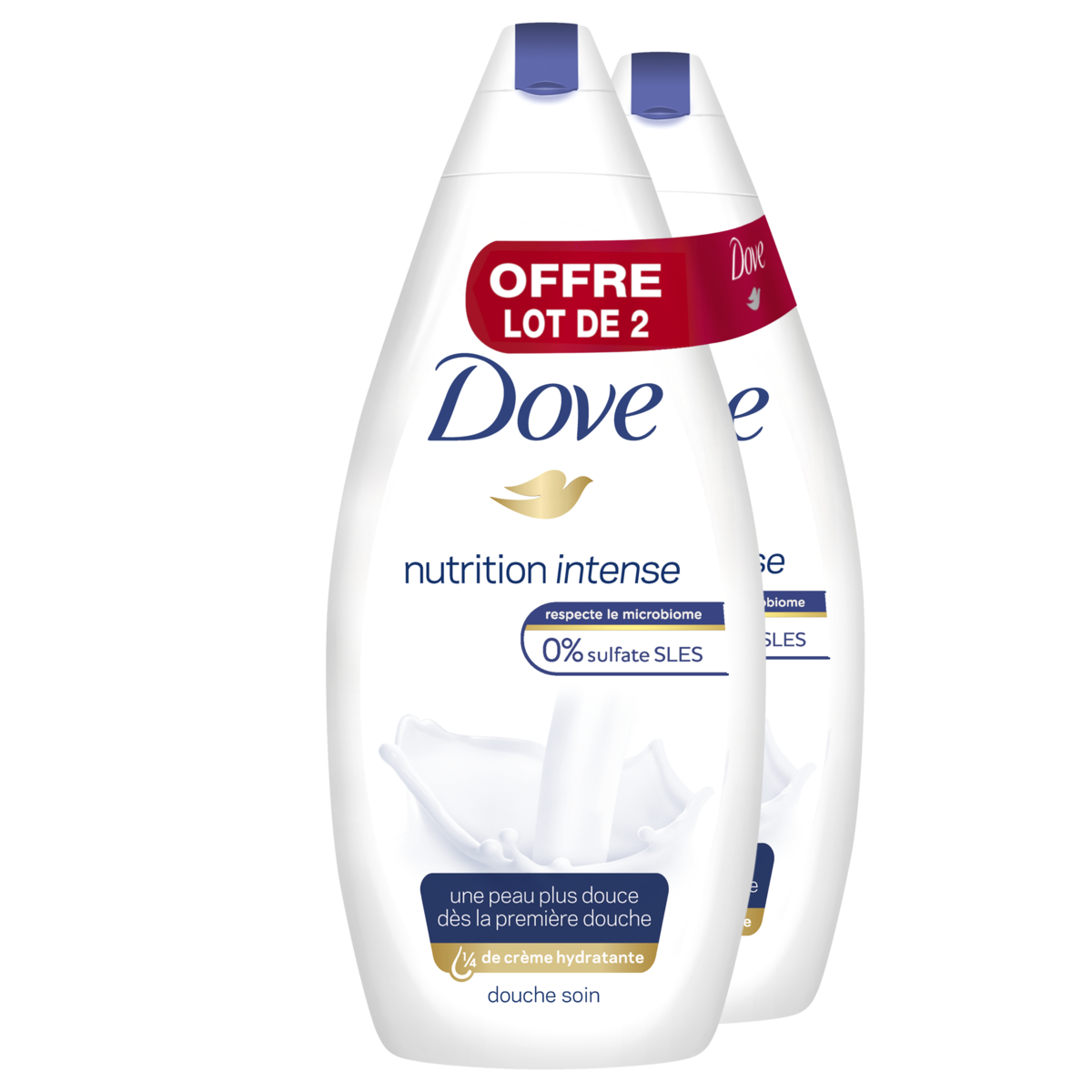DOVE Gel douche nutrition intense 2x750ml