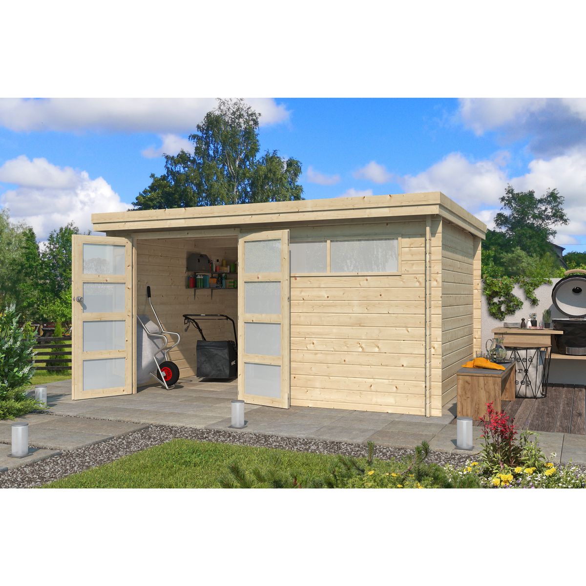 Abri chalet de jardin bois - 10.49m² - APETINA