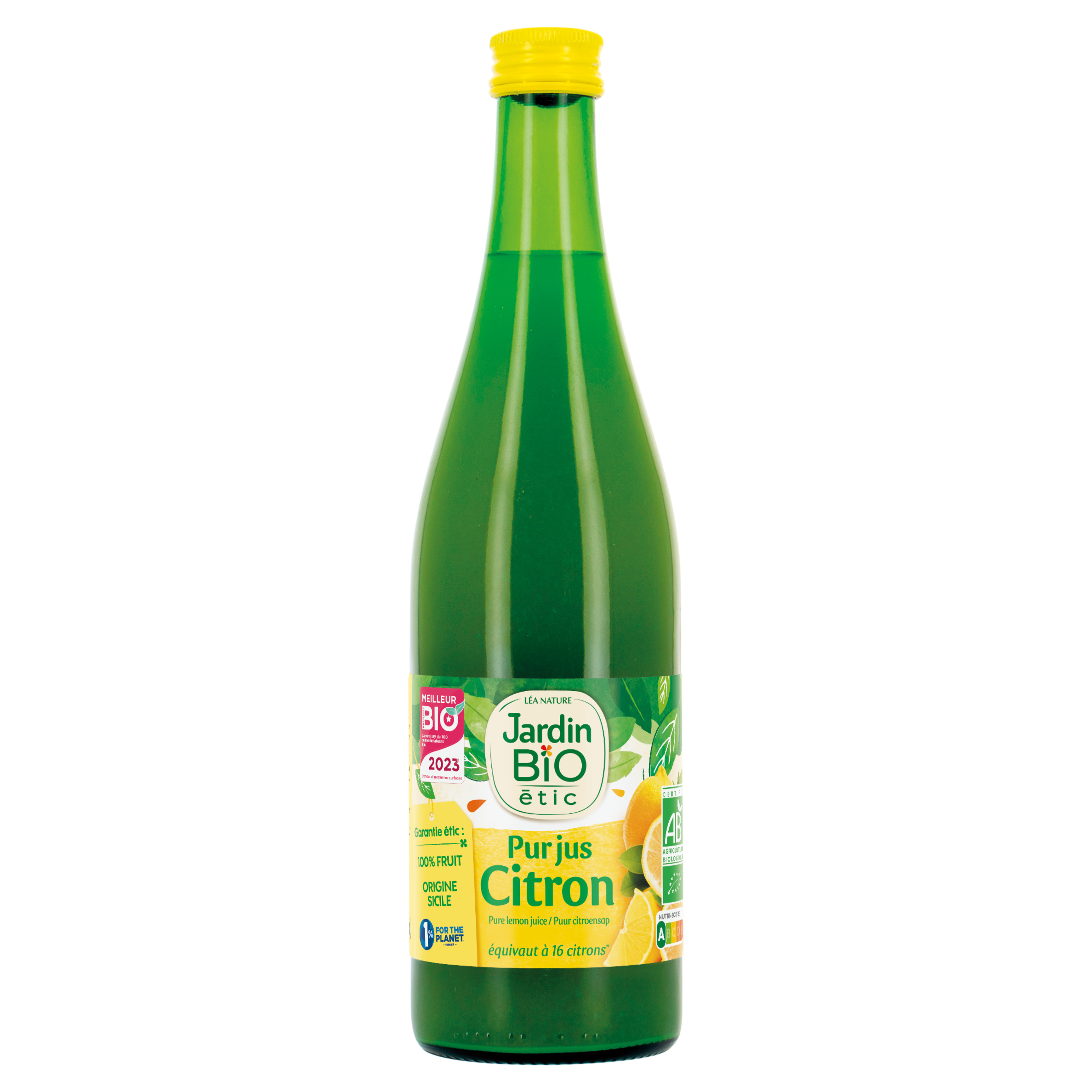Voir la diapositive 2 : JARDIN BIO ETIC Pur jus de citron bio origine Sicile 50cl