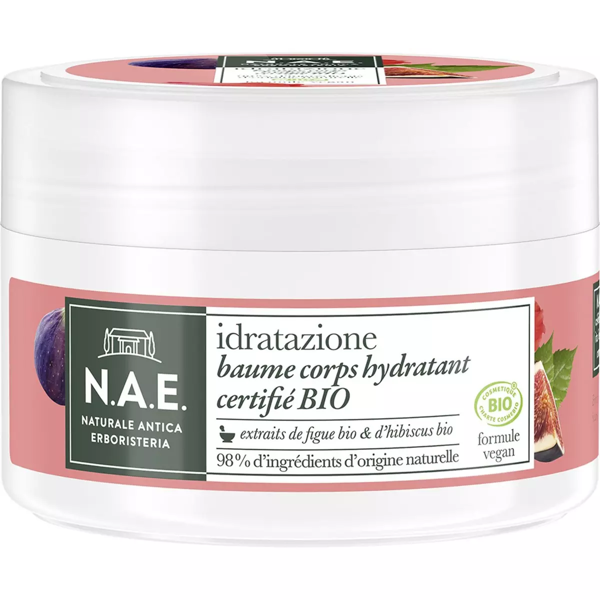 N.A.E Baume corps hydratant bio & vegan figue & hibiscus 200ml