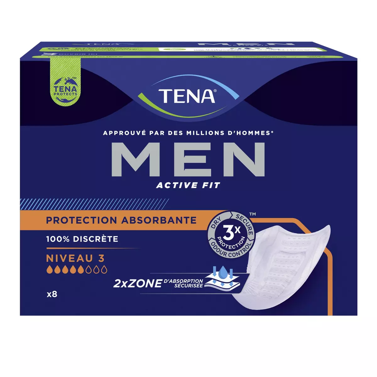 TENA MEN Protection absorbante niveau 3 x8