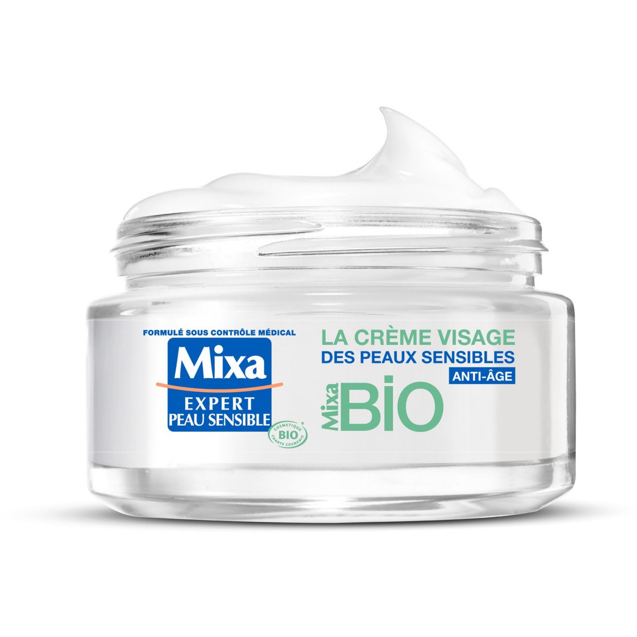 Voir la diapositive 2 : MIXA BIO Crème visage anti-âge argan bio et acide hyaluronique 50ml