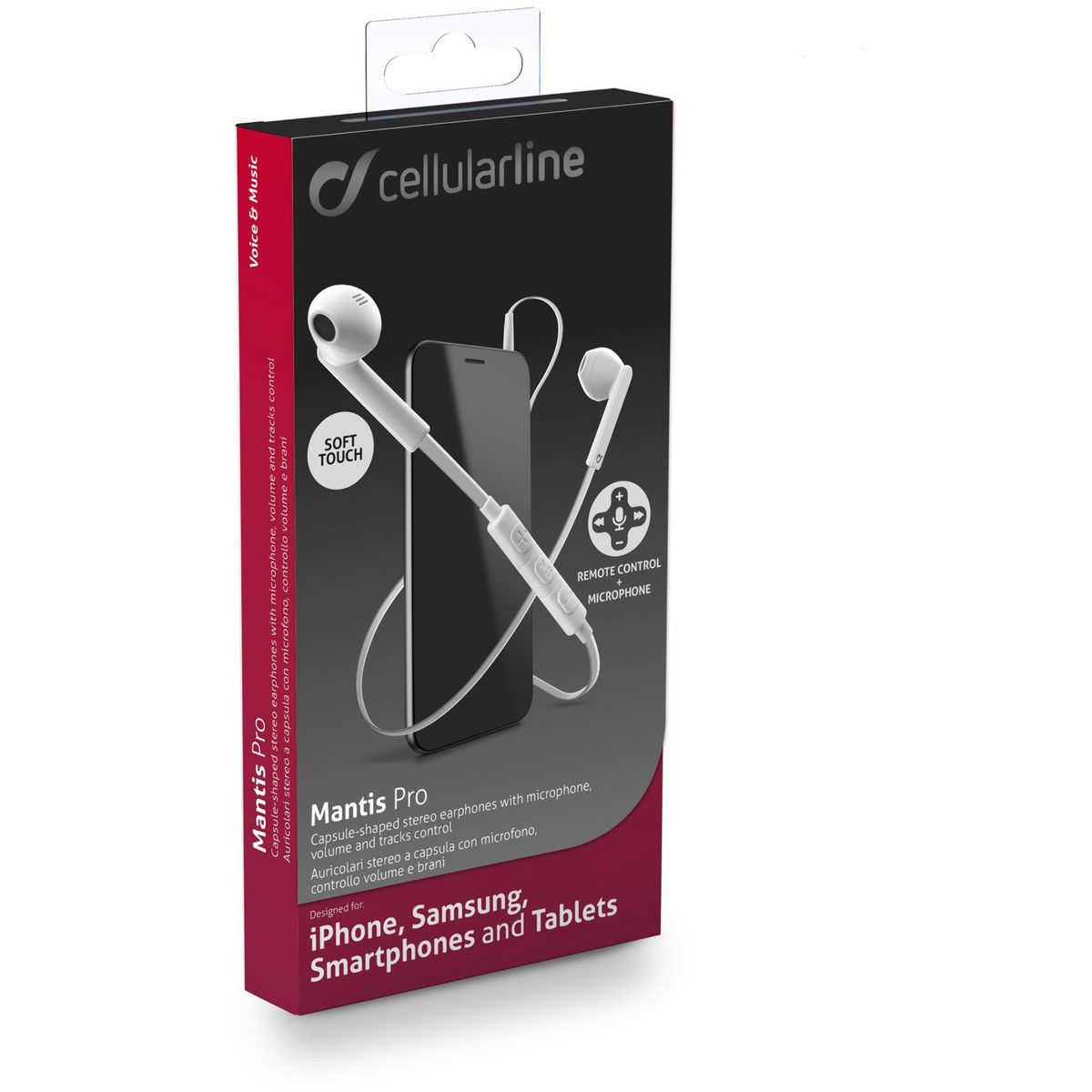 CELLULARLINE Support de téléphone de voiture pour mobiles et smartphone - Noir