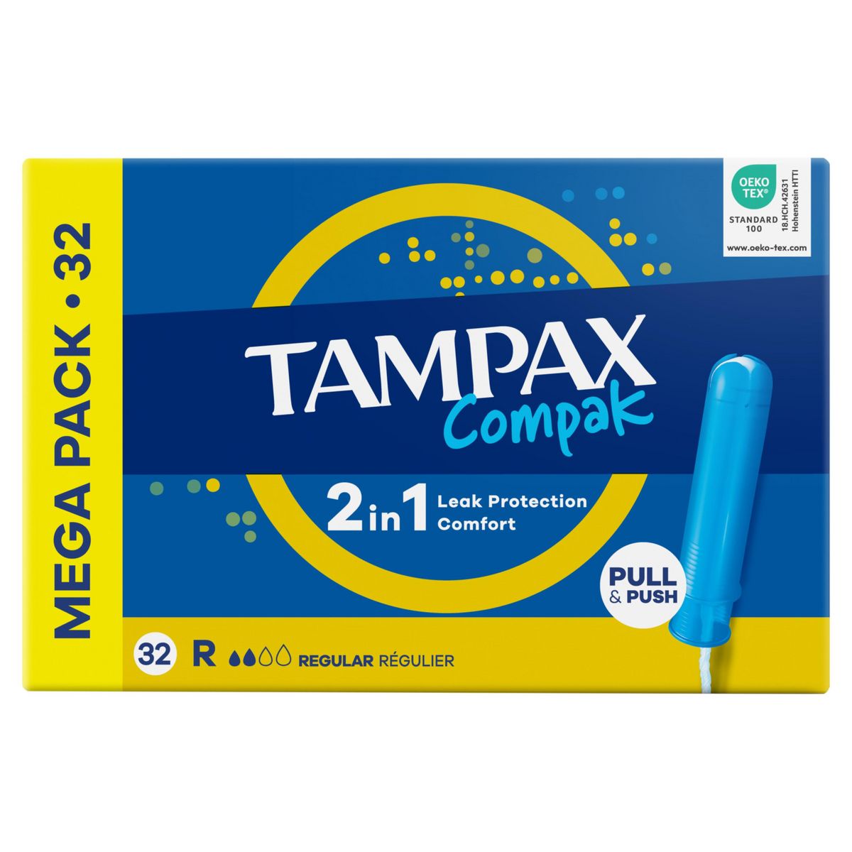 TAMPAX Compak tampons avec applicateur regular 32 tampons