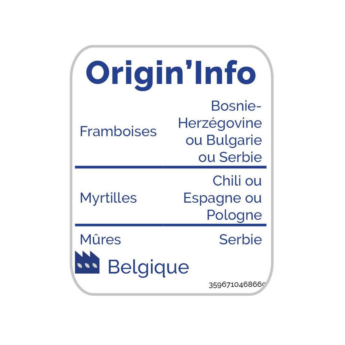 AUCHAN BIO Mélange de fruits rouges entiers 450g