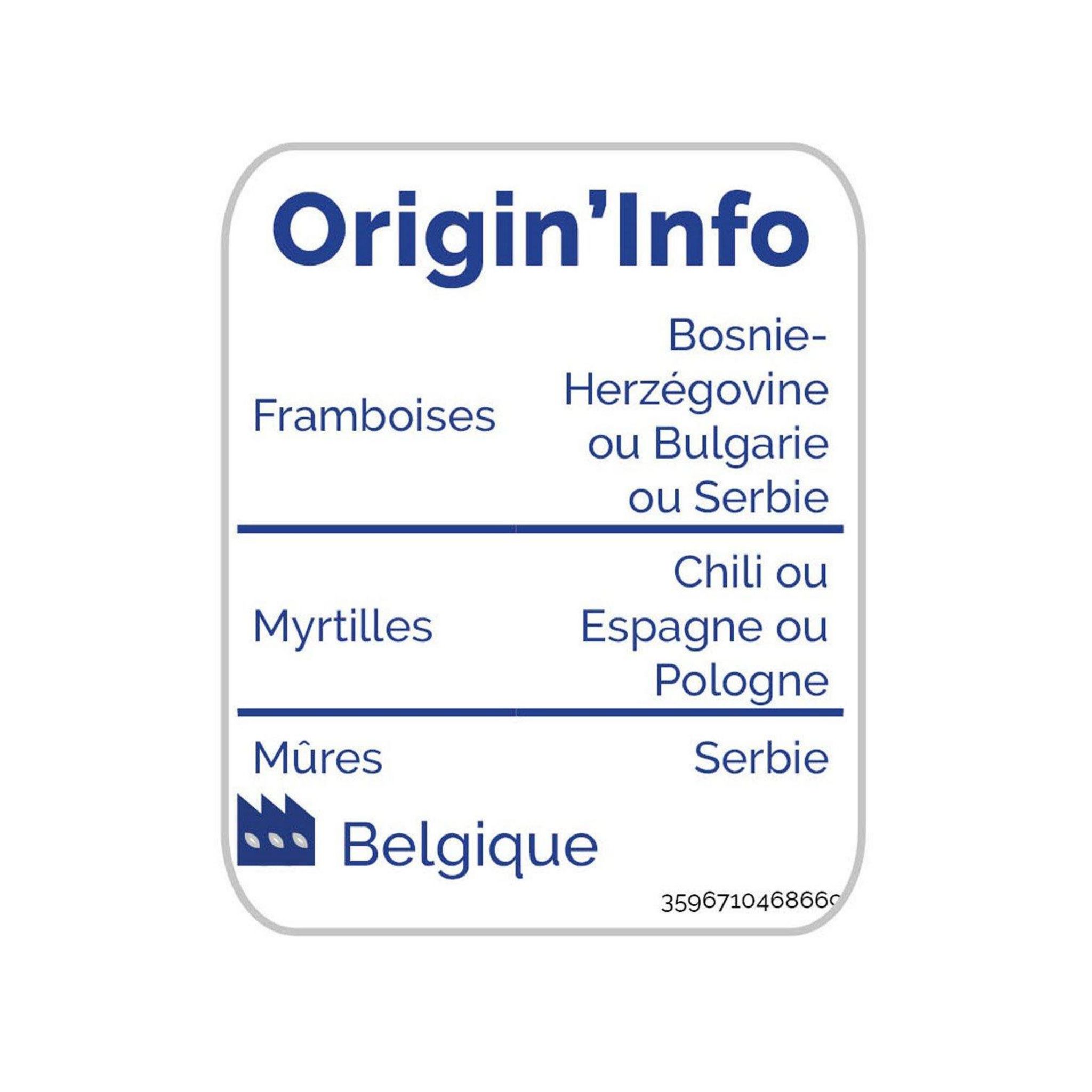 Voir la diapositive 2 : AUCHAN BIO Mélange de fruits rouges entiers 450g