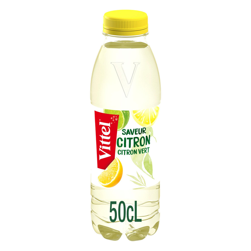VITTEL Eau aromatisée citron citron vert bouteilles 4x50cl