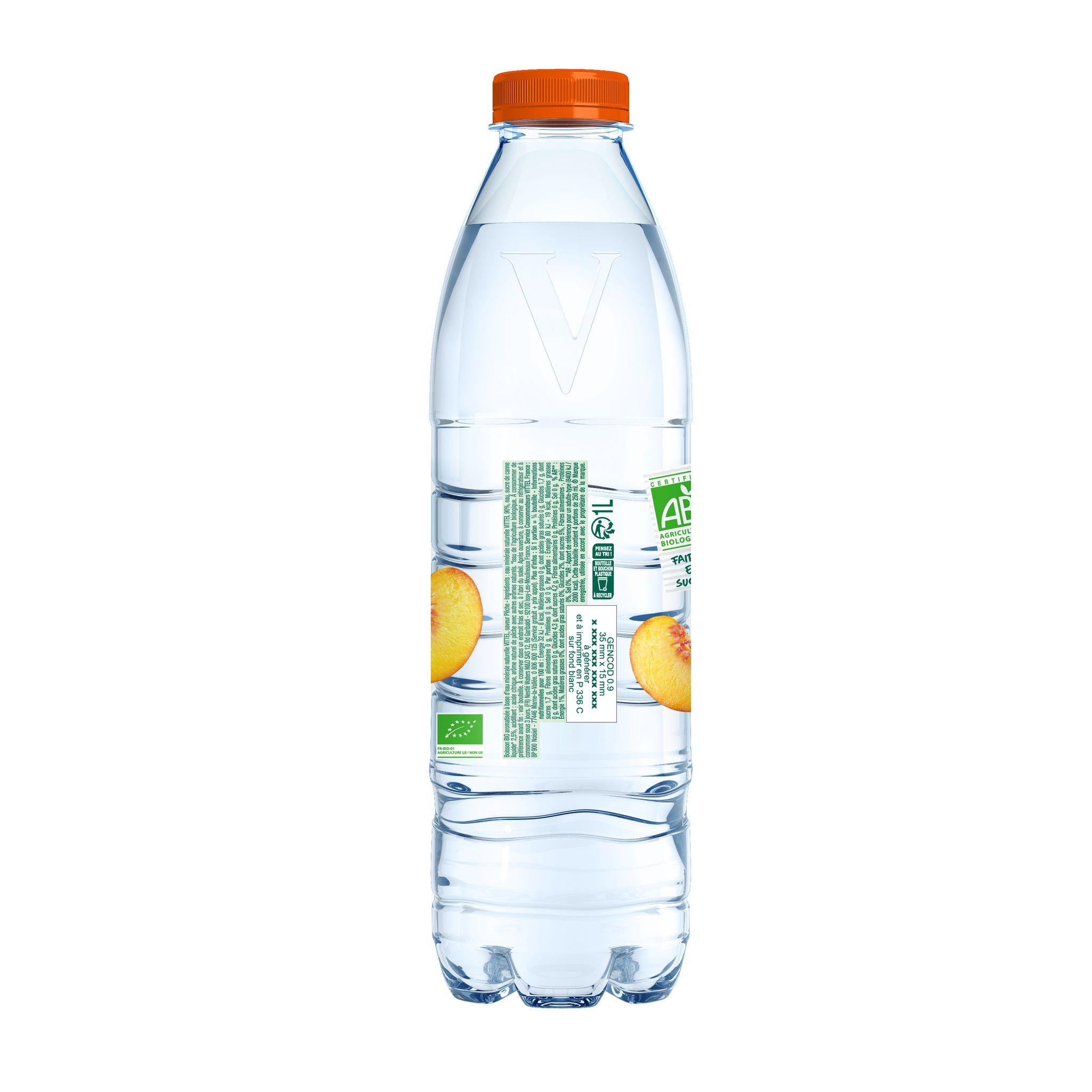 Voir la diapositive 3 : VITTEL UP Eau bio goût pêche 1l