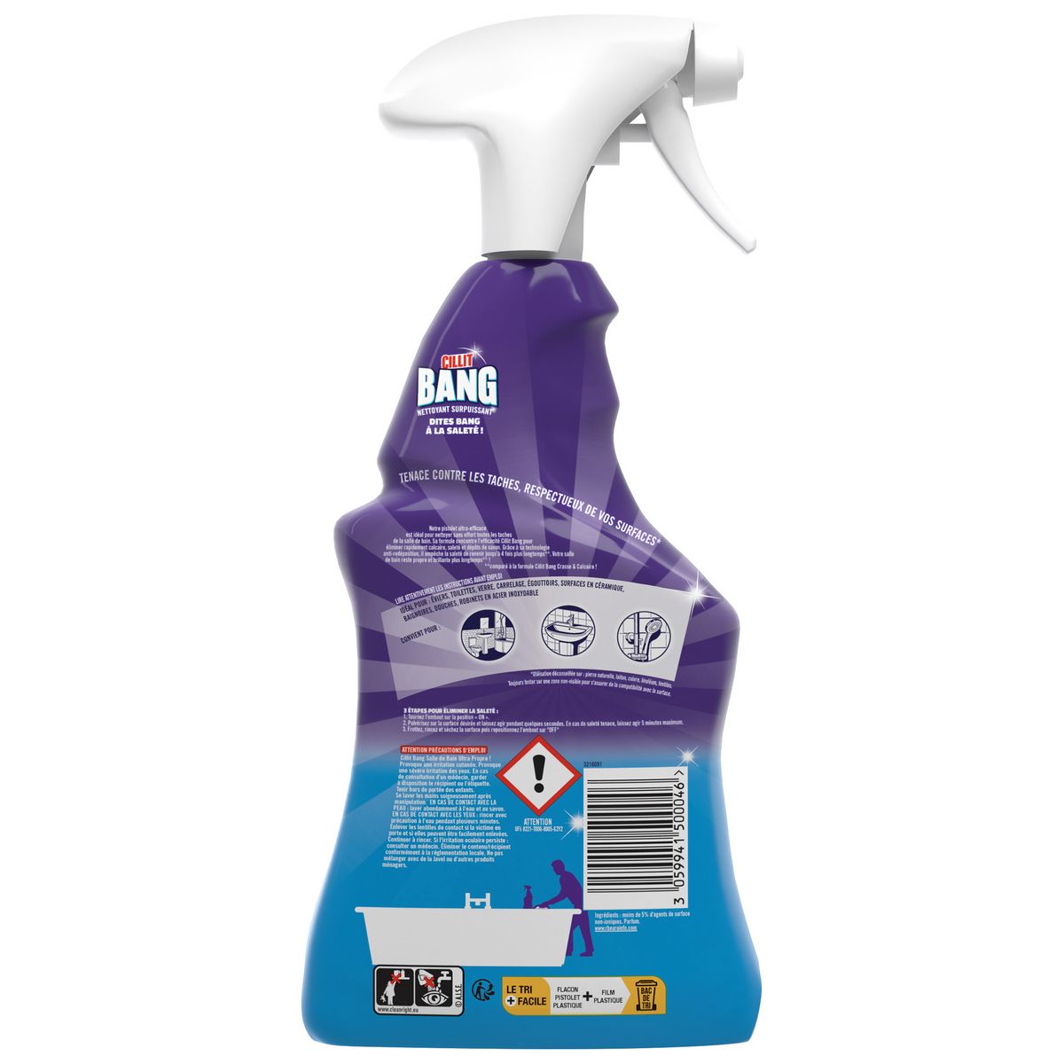 CILLIT BANG Nettoyant spray salle de bain ultra propre 900ml