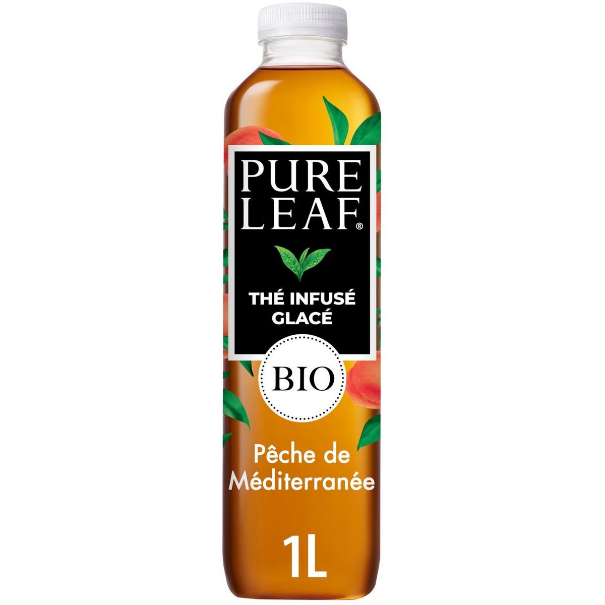 PURE LEAF Thé noir infusé glacé bio à la pêche de Méditerranée 1l