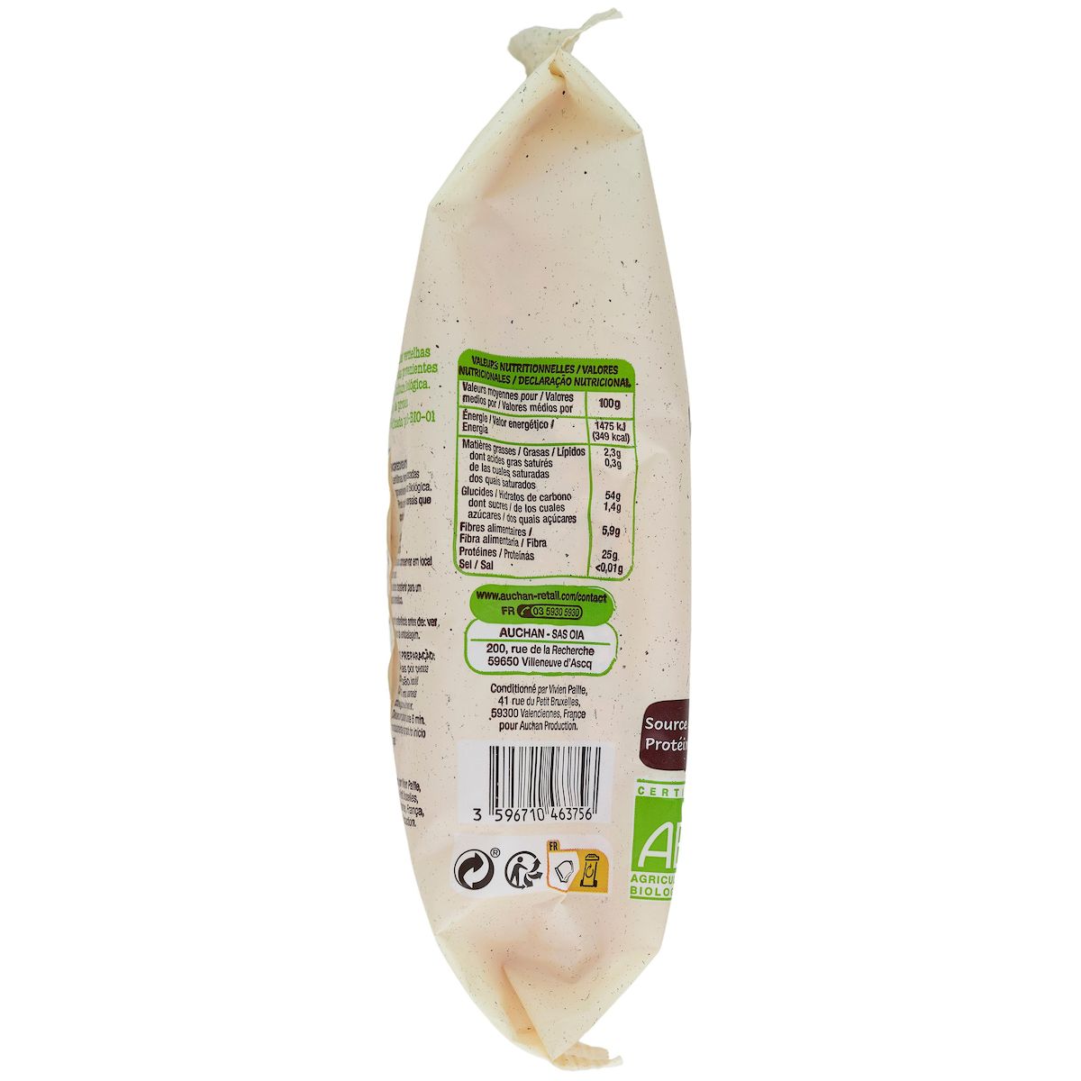 AUCHAN BIO Lentilles corail 500g