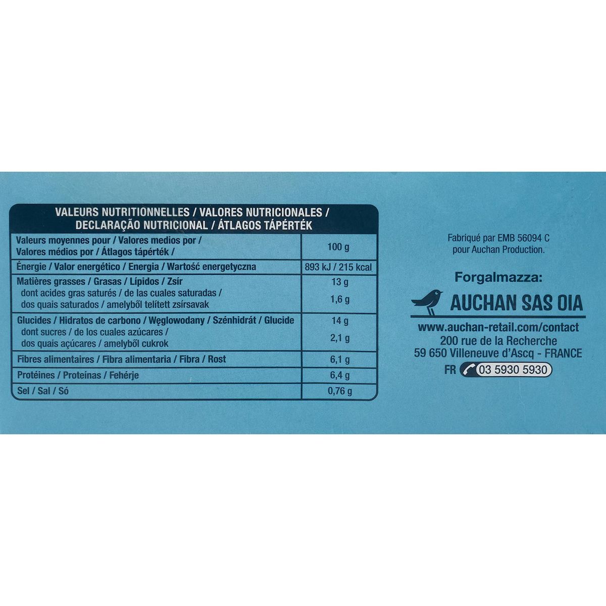 AUCHAN VERY VEGGIE Falafels veggie 4 portions 400g
