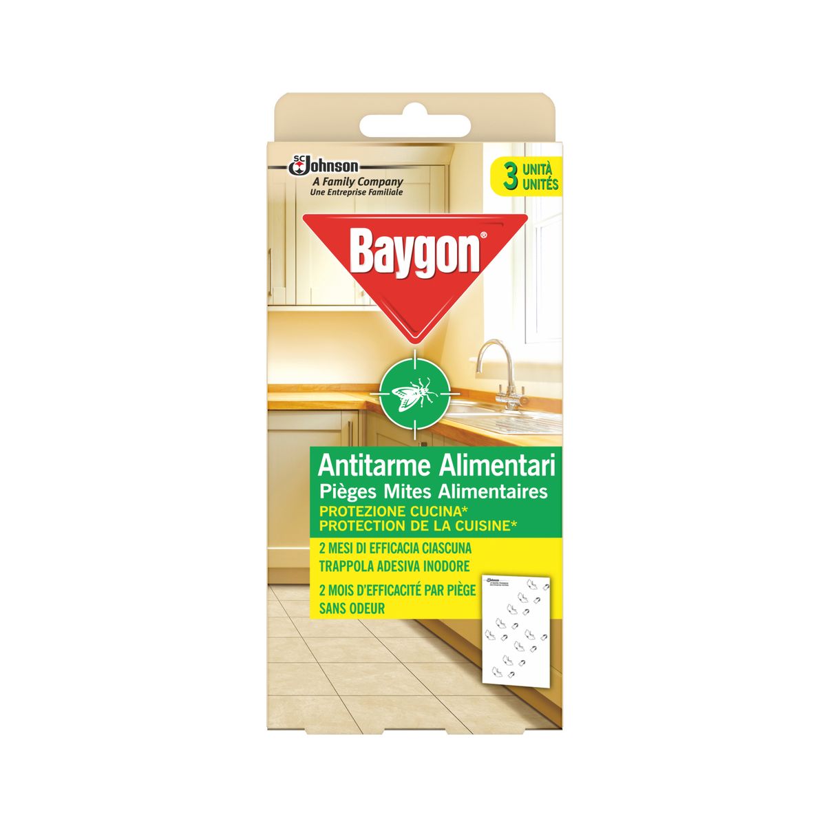 BAYGON Piège anti-mites alimentaires 3 pièges