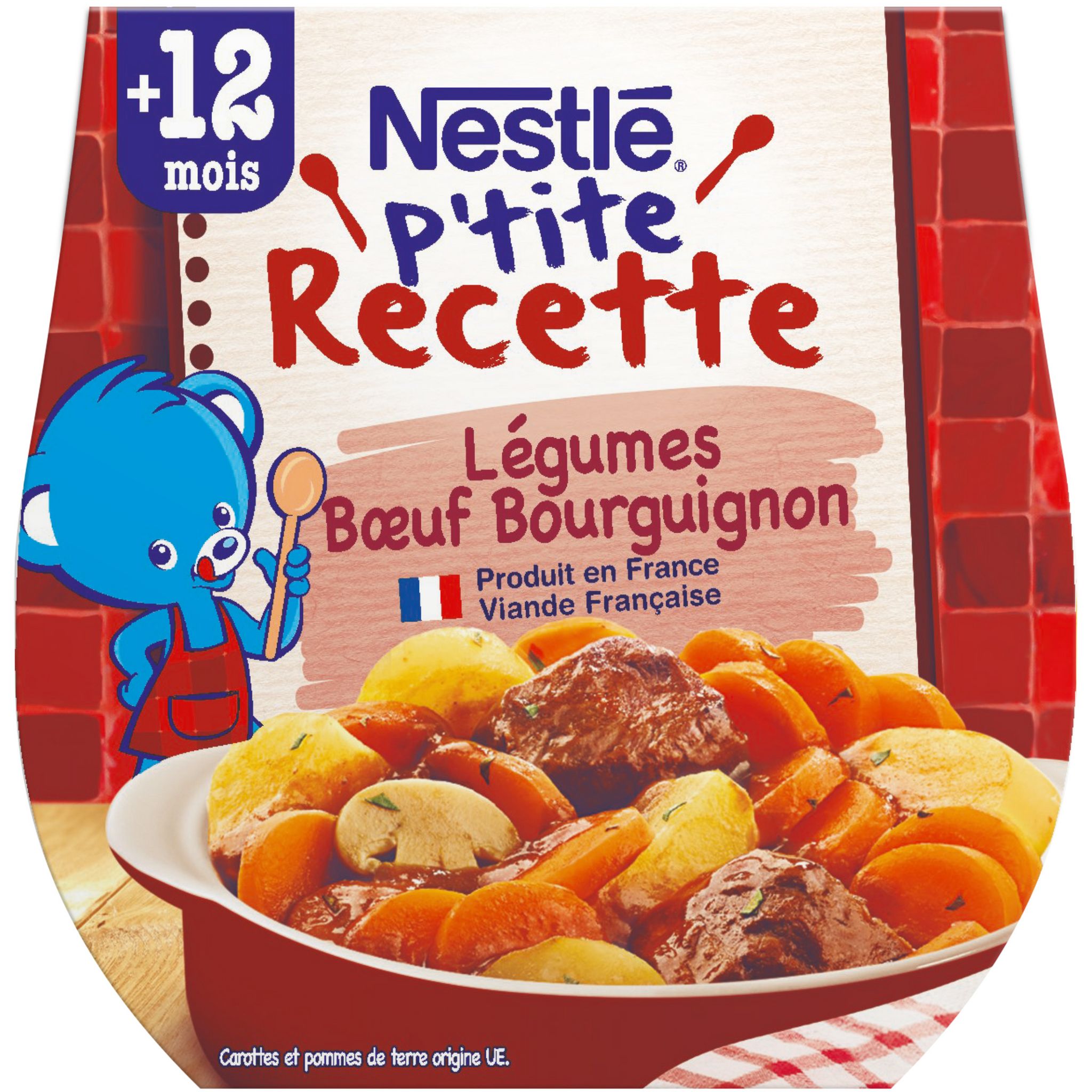 Voir la diapositive 2 : NESTLE P'tite recette bol légumes boeuf bourguignon dès 12 mois 2x200g