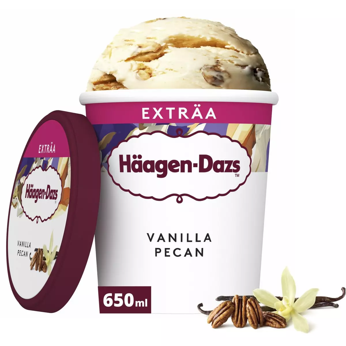 HAAGEN DAZS Pot de crème glacée vanille pécan 560g