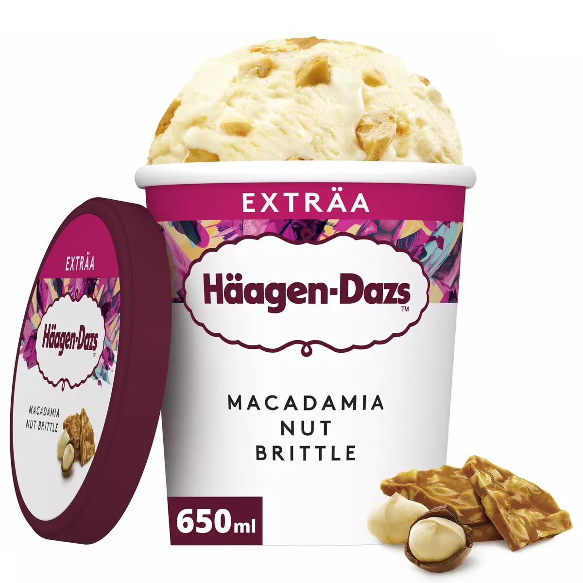 HAAGEN DAZS Pot de crème glacée vanille et noix de macadamia 560g