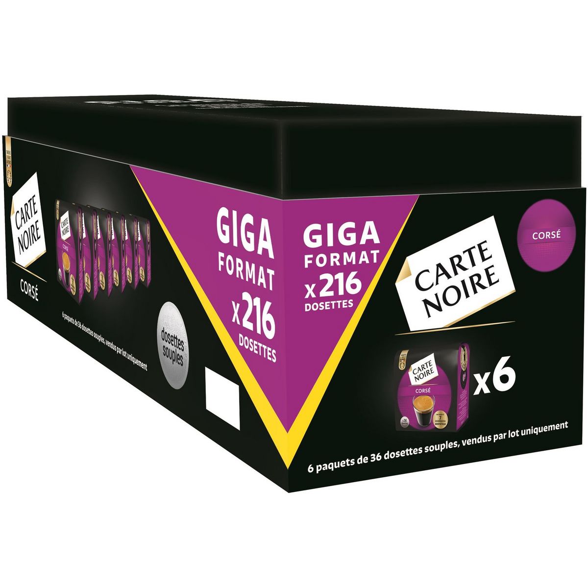 CARTE NOIRE Café corsé n°7 en dosette pour Senseo 216 dosettes 1,5kg