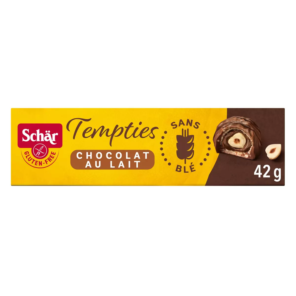 SCHAR Tempties Biscuits fourrés chocolat noisette sans gluten 3x14g 42g