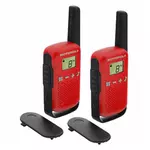 motorola talkie walkie - t42 twin pack - rouge