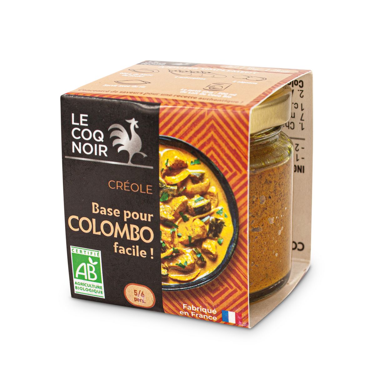 LE COQ NOIR Préparation facile colombo bio  6 personnes 80g