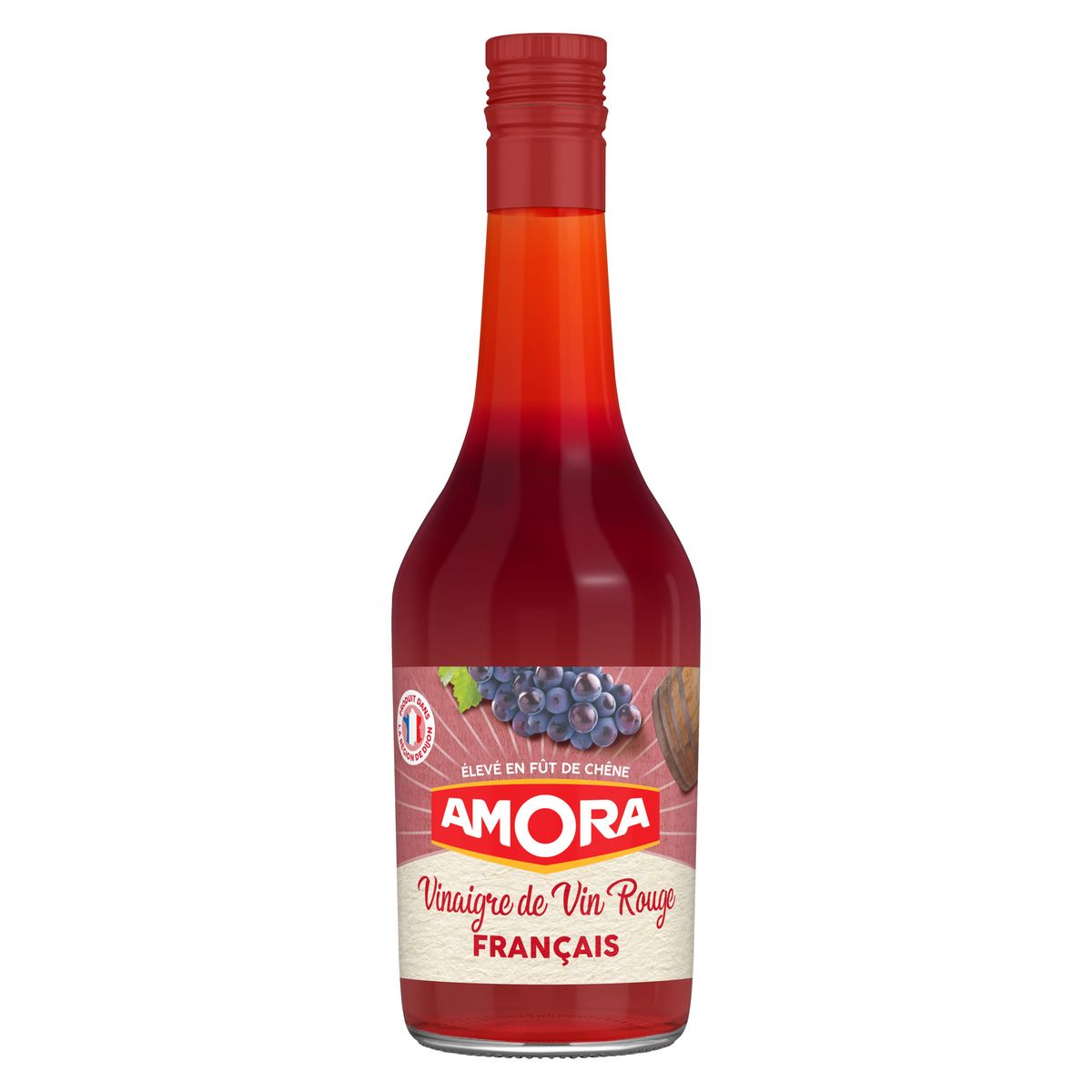 AMORA Vinaigre de vin rouge élevé en fût de chêne origine France 60cl