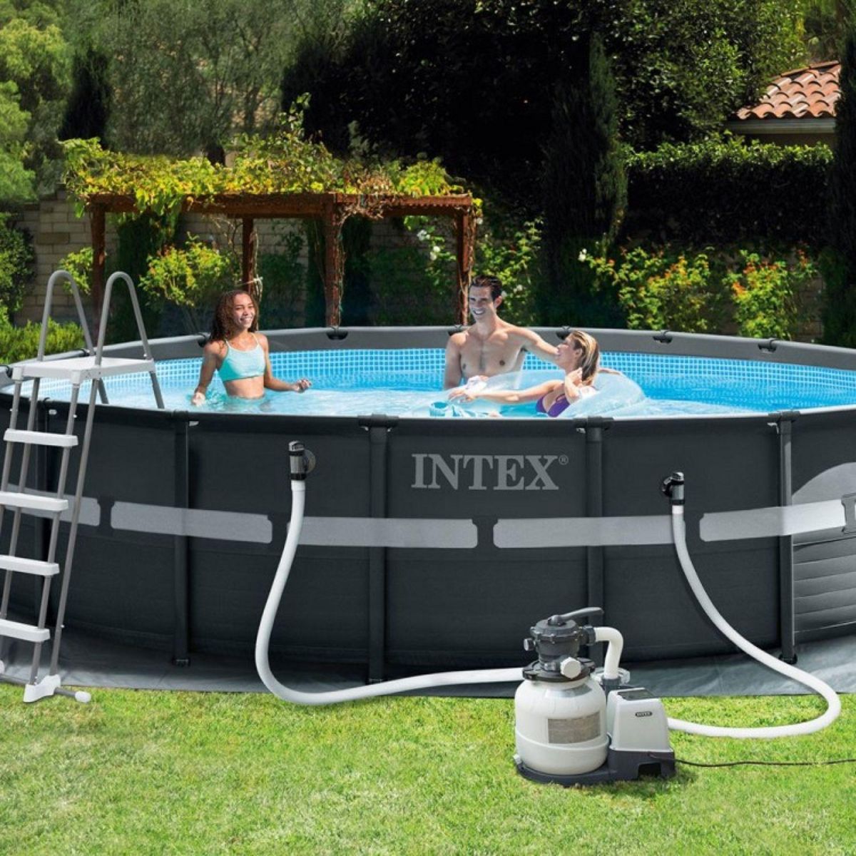 INTEX Filtre à sable 6m3/h pour piscine jusqu'à 36 m3 - avec préfiltre