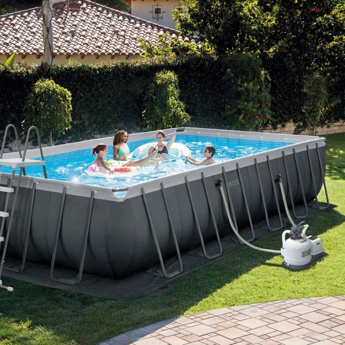 INTEX Filtre à sable 6m3/h pour piscine jusqu'à 36 m3 - avec préfiltre