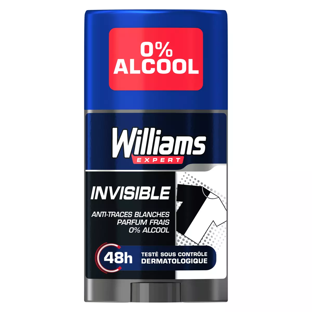 WILLIAMS Déodorant stick 48h homme invisible 75ml