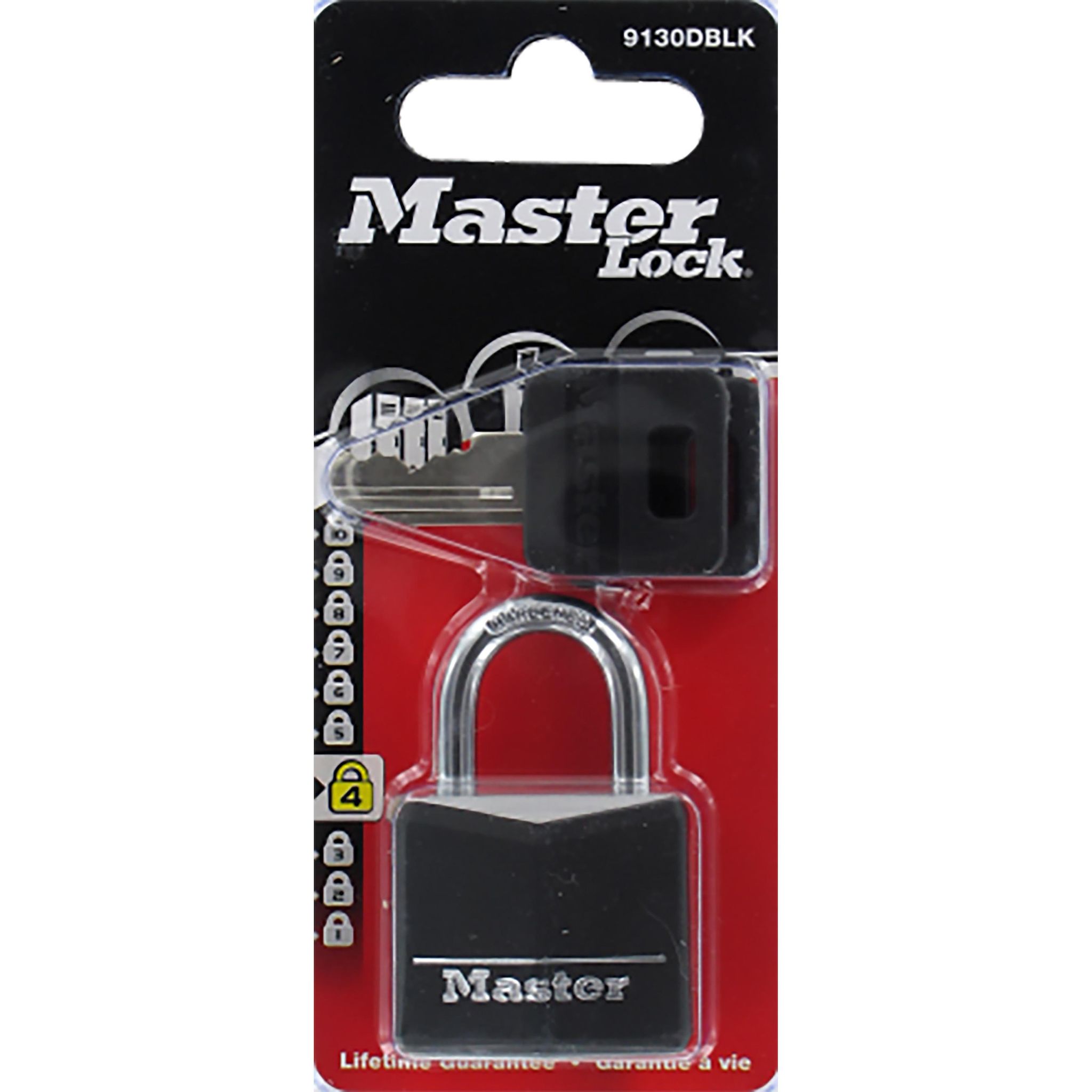 MASTER LOCK Cadenas 30 mm en aluminium vinyl noir
