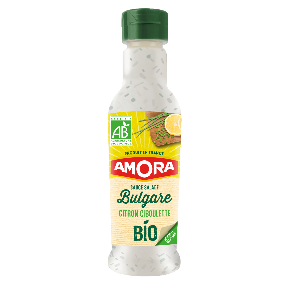 AMORA Sauce salade bulgare bio citron ciboulette produit en France 200ml