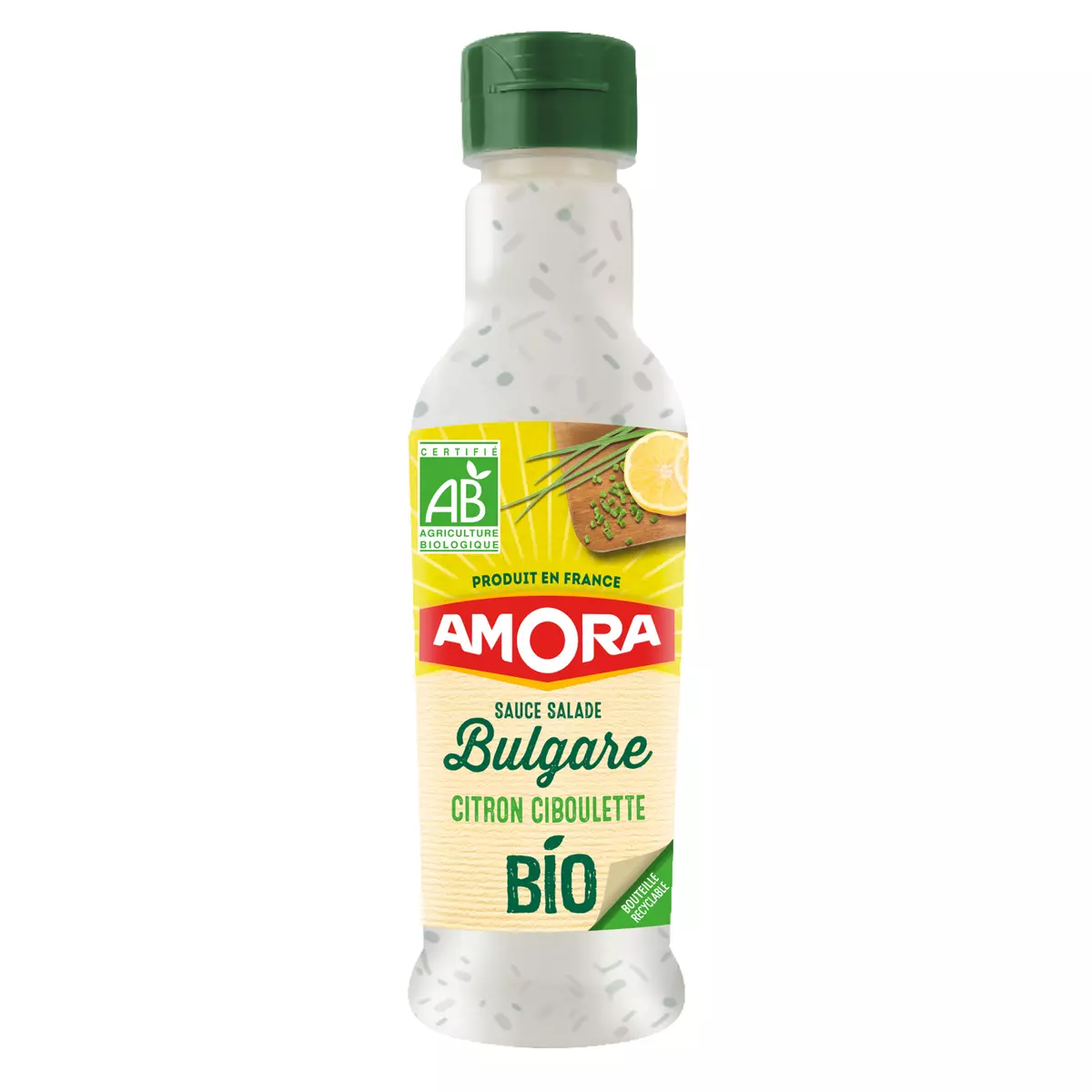 AMORA Sauce salade bulgare bio citron ciboulette produit en France 200ml
