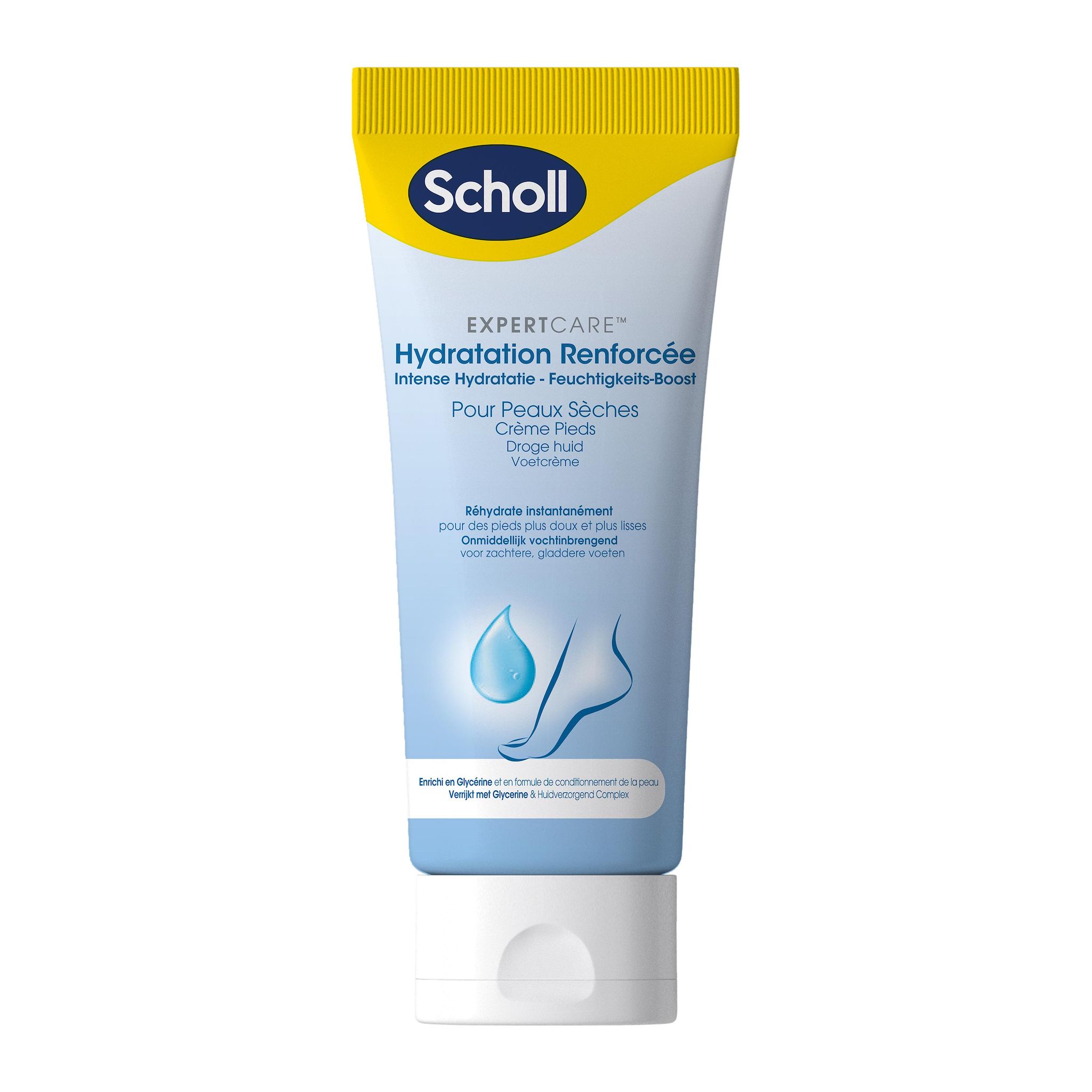 Voir la diapositive 2 : SCHOLL Crème pieds hydratation quotidienne peaux sèches 75ml