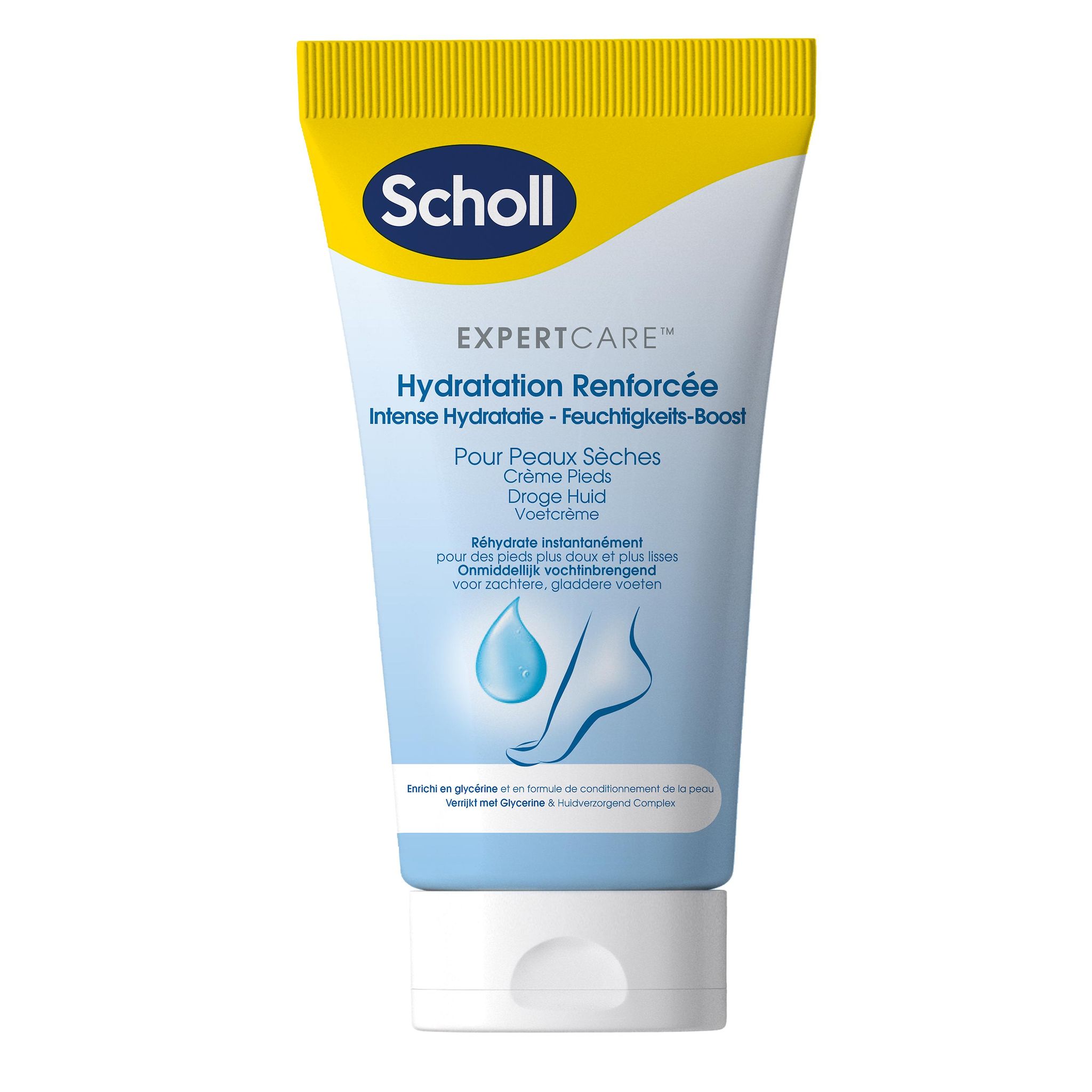 Voir la diapositive 2 : SCHOLL Crème pieds hydratation quotidienne pour peaux sècheS 150ml