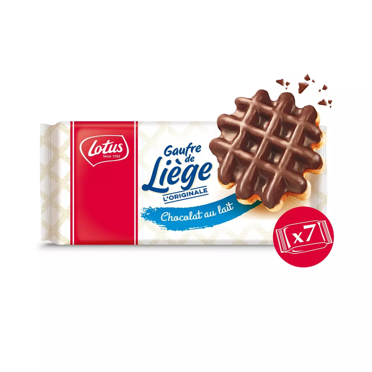 LOTUS Gaufre de Liège Chocolat au lait 7 gaufres 363g