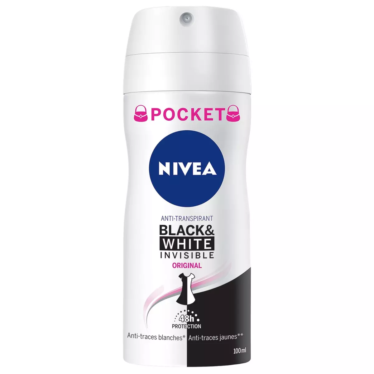 NIVEA Déodorant anti-transpirant black & white invisible 35ml